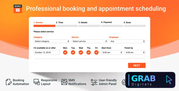 Bookly PRO v9.9 ΓÇô Appointment Booking and Scheduling Software System