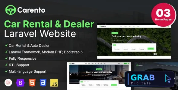 Carento v1.2.7 - Car Rental Booking Laravel System
