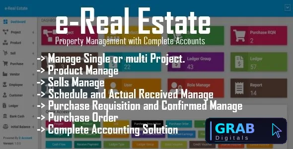 e-Real Estate v1.1 - Property Management with Complete Accounts