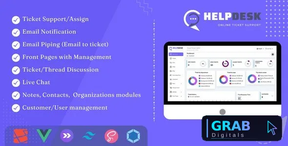 HelpDesk 5.2.3 - Online Ticketing System with Website