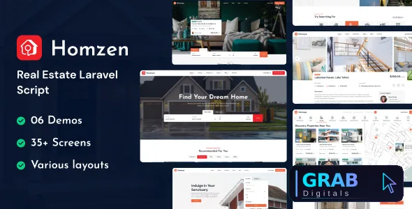 Homzen v1.3.7 - Laravel Real Estate Agency Portal Multilingual