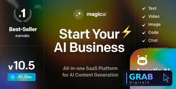 MagicAI v10.6 - OpenAI Content, Text, Image, Video, Chat, Voice, and Code Generator as SaaS