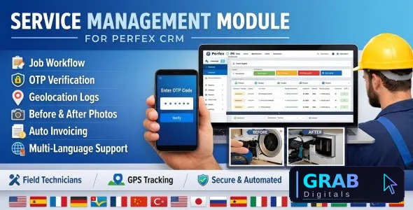 Service Management Module + Technician Mobile App for Perfex CRM v1.0
