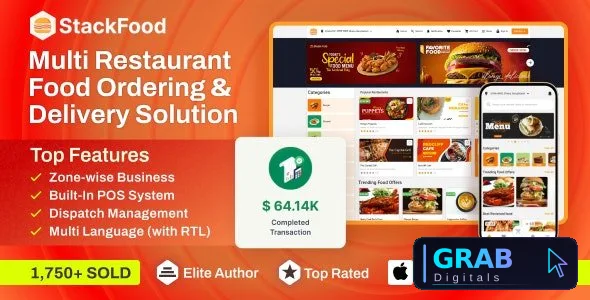 StackFood v9.0 - Multi Restaurant Food Delivery App with Laravel Admin and Restaurant Panel