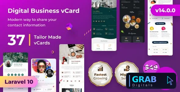 vCard SaaS v14.8.2 - Business Card Builder SaaS