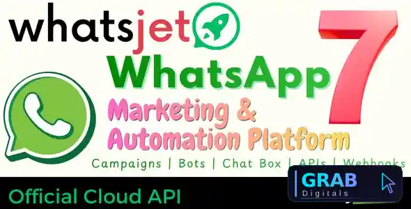 WhatsJet SaaS v7.2.0 - A WhatsApp Marketing Platform with Bulk Sender