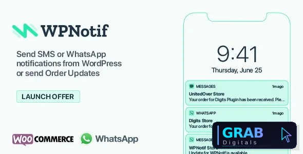 WPNotif v3.3 - WordPress SMS &amp; WhatsApp Notifications